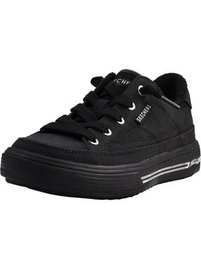 Women's Dark Black Closed Toe Slip On Arch Fit Arcade Athletic Walking Sneaker
